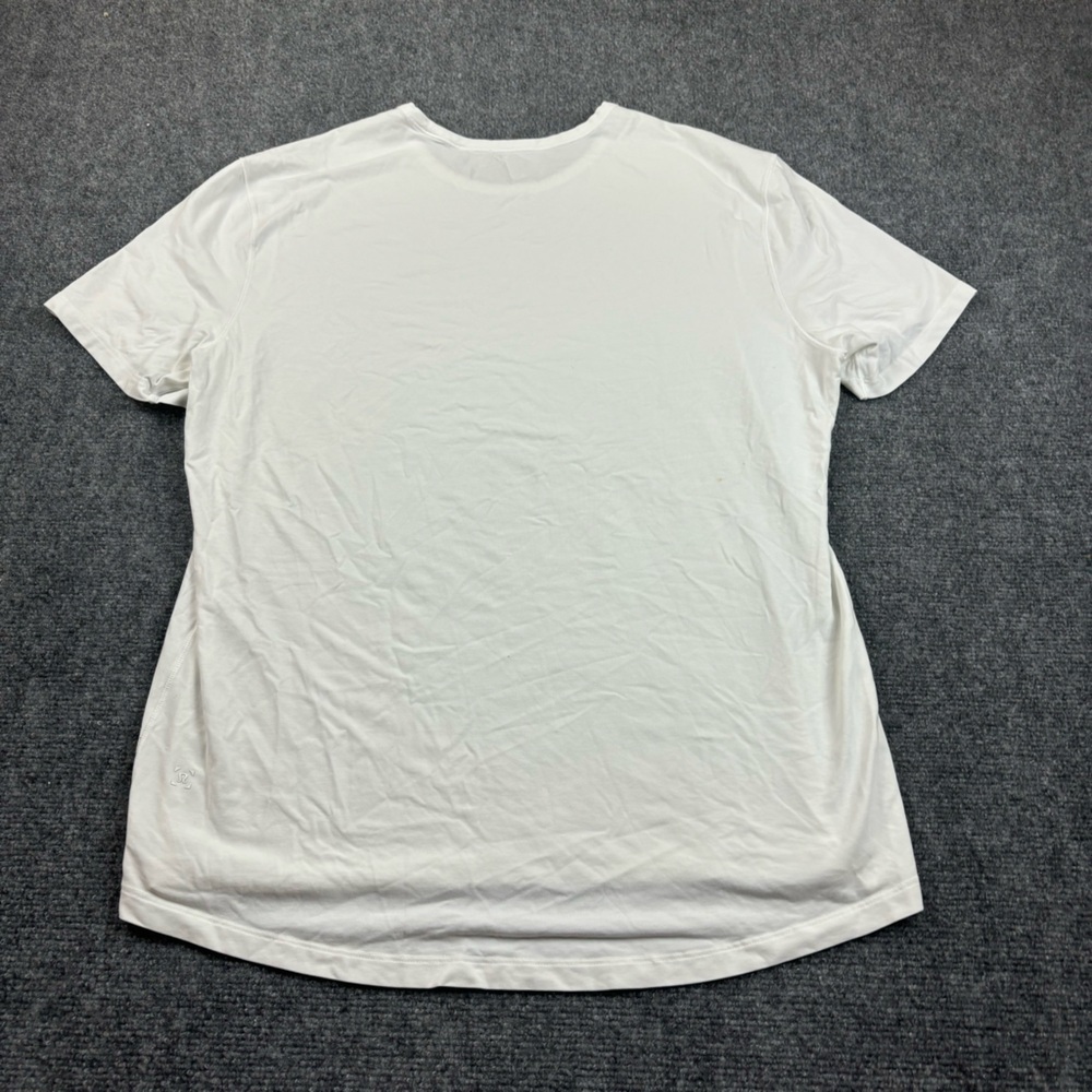 LULULEMON Women’s White Short Sleeved T-Shirt hi-low hem size: Large - Picture 2 of 9